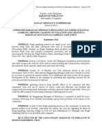 barangay ordinance on illegal gambling|Secretary of the Interior and Local Government.